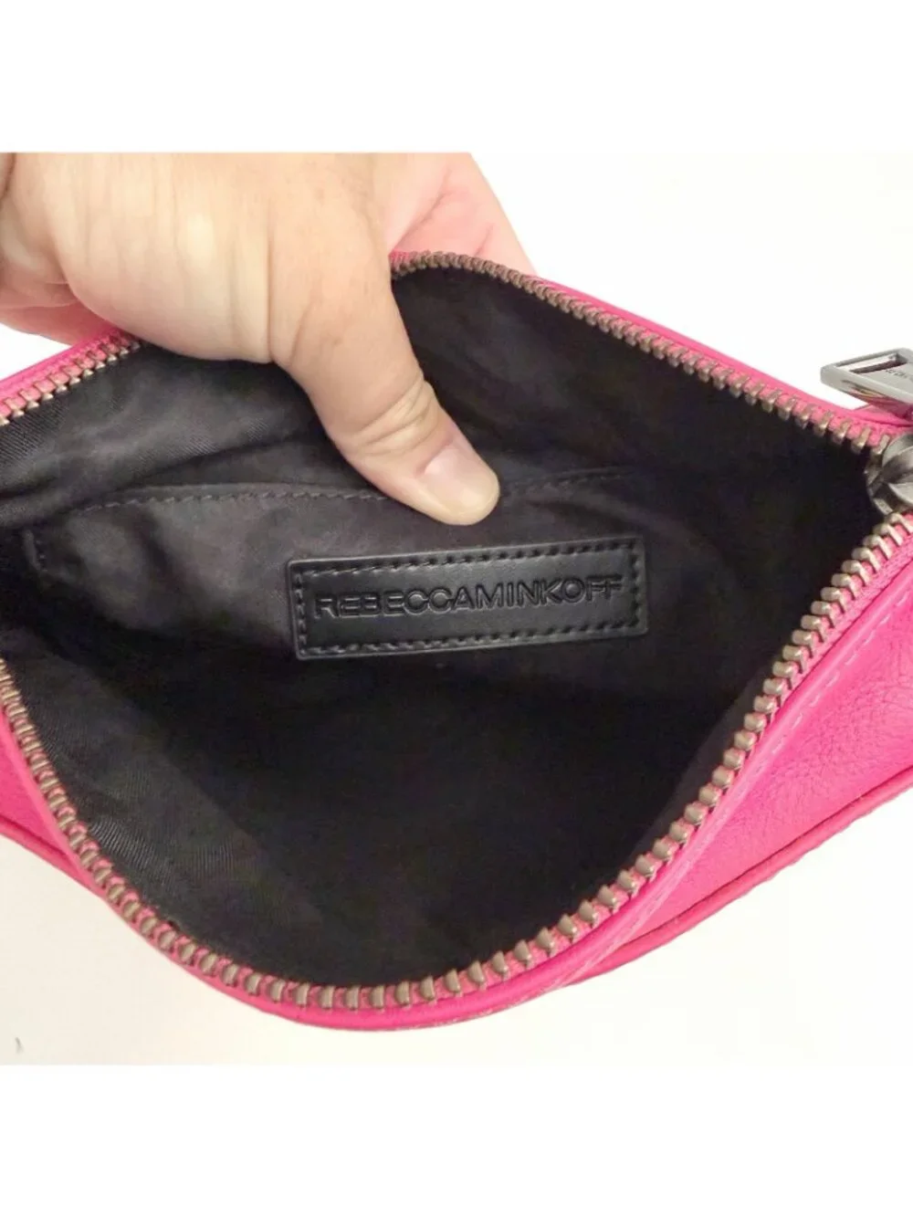 Rebecca Minkoff Mini Mac Hot Pink Leather Purse Crossbody Chain